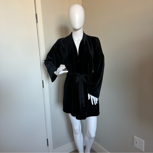 Intimissimi black the game of seduction velvet kimono - Picture 3 of 12